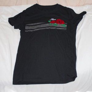 Aeropostale Black Rose Graphic Tee